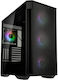 Kolink Observatory Z Mesh Gaming Midi Tower Computer Case with Window Panel and RGB Lighting Black