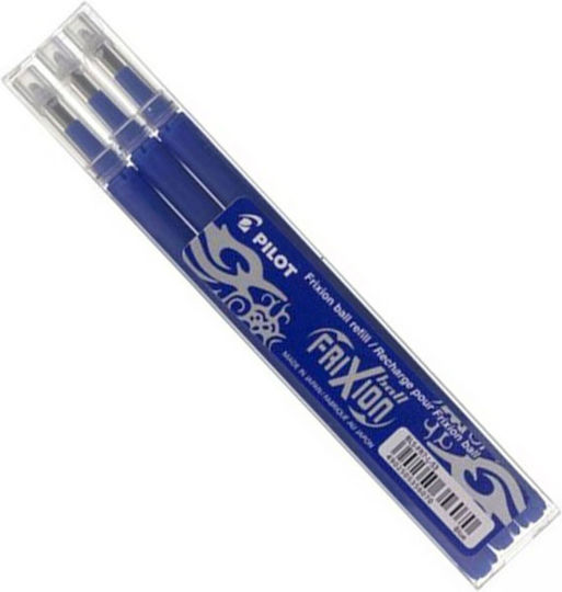 Pilot Frixion Ball 3 Replacement Inks for Pen Medium Blue 0.7