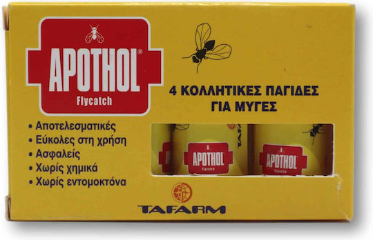 Tafarm Apothol Flychatch Traps for Flies with Adhesive Surface 4pcs