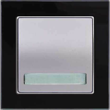 Mutlusan Elitra Plus Complete Wall Push Bell Button with Frame Black 11720