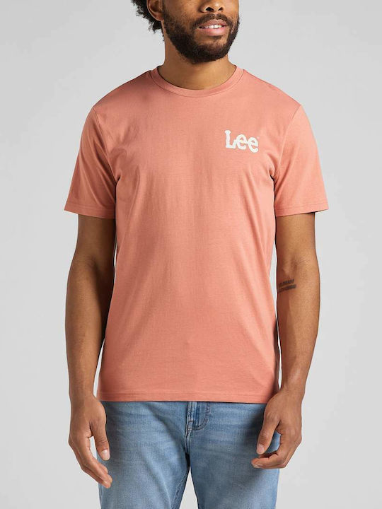 Lee Wobbly T-shirt Bărbătesc cu Mânecă Scurtă Portocaliu