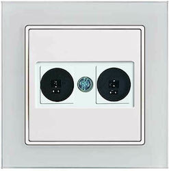 Mutlusan Elitra Plus Complete Audio & Video Speakers Socket White 10788