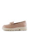 Patent Leather Women's Moccasins in Pink Color