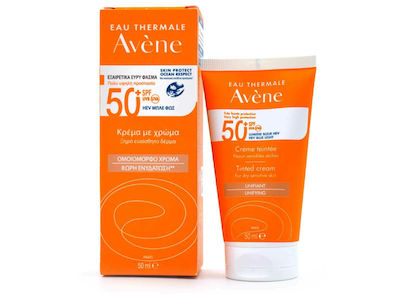 Avene Eau Thermale Cream Tinted Sonnenschutz Creme Für das Gesicht SPF50 mit Farbe 50ml