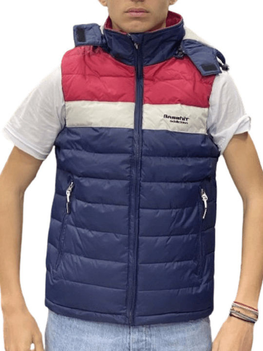 Sleeveless Puffer Jacket Navy Blue