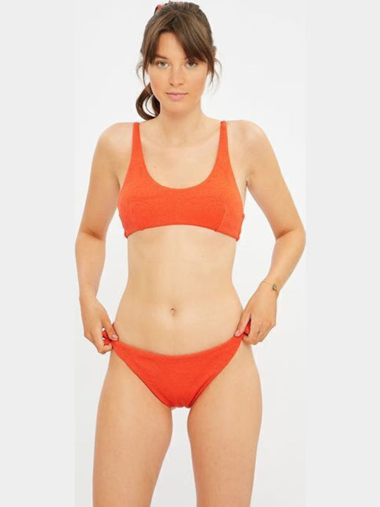 Pretty Me Eriphyle Bikini Slip with Ties Coral