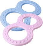 Nuk Teething Ring made of Plastic for 0 m+ Blue-Pink 2pcs