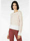 TIFFOSI SHORT-SLEEVED SWEATER WHITE - CORAL