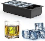 Silicone Ice Cube Tray 8 Slots Black 5126389653