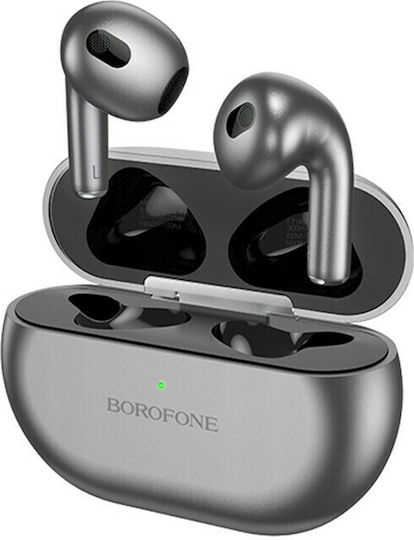 Borofone BW09 Sound Rhyme In-ear Bluetooth Handsfree Ακουστικά με Θήκη Φόρτισης Μαύρα