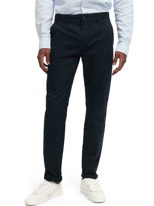 Scotch & Soda Ανδρικό Παντελόνι Κοστουμιού σε Slim Εφαρμογή Navy Μπλε