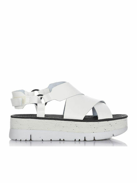 Camper Oruga Up Leather Women's Flat Sandals Anatomic Sporty in