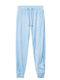 Pantaloni de Trening cu elastic Catifea Albastru deschis