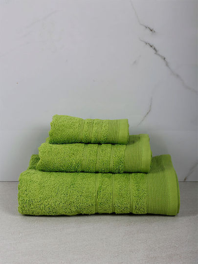 Sunshine Bath Towel Set 3pcs Chimbouri 14 Green Weight 500gr/m²