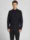 Long-sleeved Cotton Shirt Black