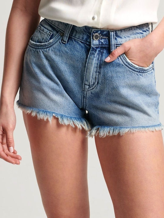 Superdry Γυναικείο Τζιν Ψηλόμεσο Σορτς Washed I...