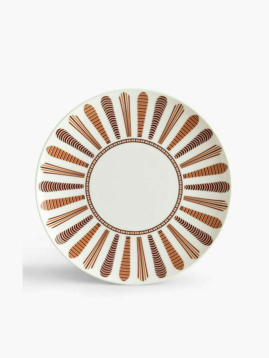 Ionia Mideia Plate Shallow made of Porcelain Multicolour with Diameter 28cm