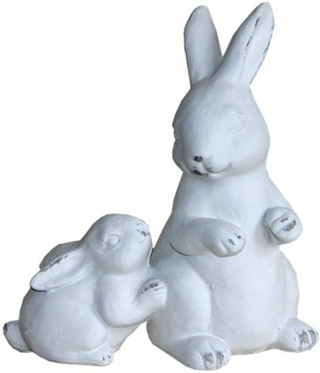 Art et Lumiere Decorative Rabbit made of Ceramic in White 15.5x10x19cm 1pcs