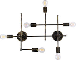 GloboStar Piping Bronze Wall Lamp 66x49x49cm GloboStar Piping Bronze Wall Lamp 66x49x49cm