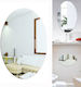 Wall Mirror Sticker Oval 40x30cm 1pcs