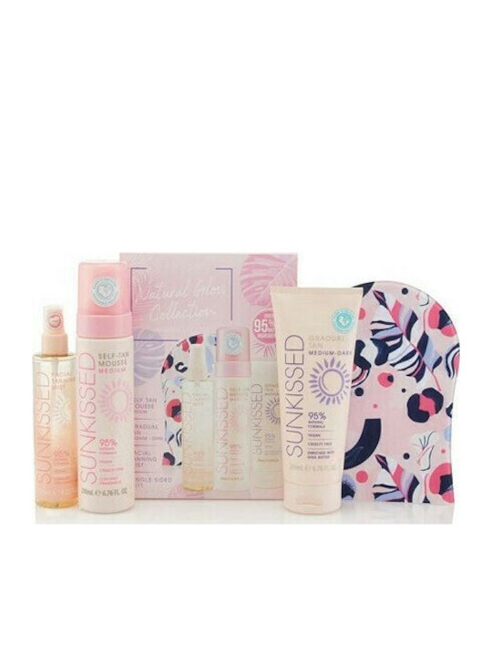 Sunkissed Natural Glow Collection Medium Tanning Hautpflegeset für Feuchtigkeitsspendend & Aufhellung