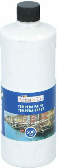 Artist & Co Tempera Paint 86405 Τέμπερα Ζωγραφικής Λευκό σε Μπουκάλι 500ml