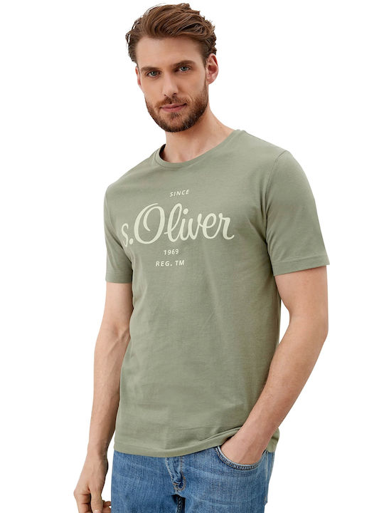 S.Oliver Herren T-Shirt Kurzarm Grün