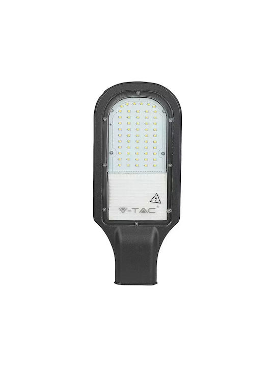 V-TAC Εξωτερικό Φωτιστικό LED Δρόμου 30W με Φυσικό Λευκό Φως IP65 Μαύρο