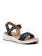 Anatomic Women's Leather Ankle Strap Platforms Black