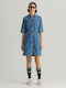 Gant Sommer Mini Hemdkleid Kleid Blau