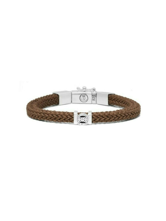 Buddha to Buddha 780BR Denise Cord Bracelet Brown Silver 925 SIZE D