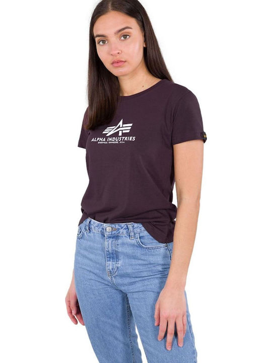 Alpha Industries Γυναικείο T-shirt Μπορντό
