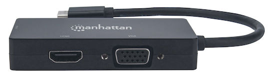 Manhattan USB-C Docking Station mit HDMI Schwarz (152983)