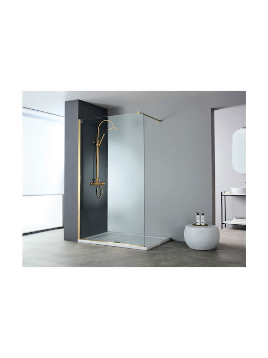 Devon Iwis Walk-In IW100C-211 Shower Screen for Shower 97-99x200cm Clean Glass Gold Brushed