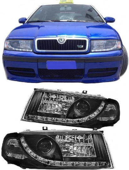 Sonar Μπροστινά Φανάρια Led για Skoda Octavia 2τμχ
