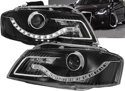Carner Front Lights Led for Audi A3 8P Black 2003-2008 2pcs