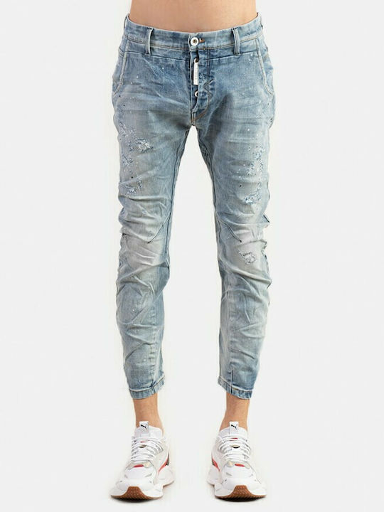 Namos Ανδρικό Παντελόνι Τζιν Cropped Ελαστικό με Skinny Εφαρμογή Navy-blue