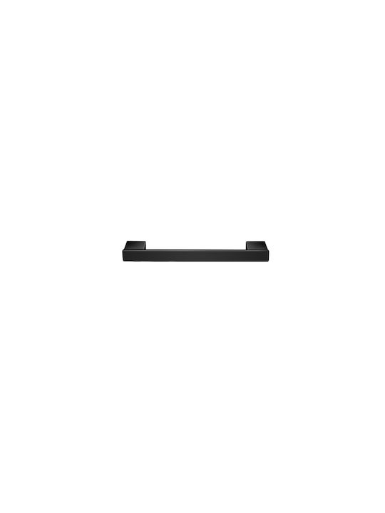 Sanco Agora Single Wall-Mounted Bathroom Rail ​30x2.5cm Black Mat