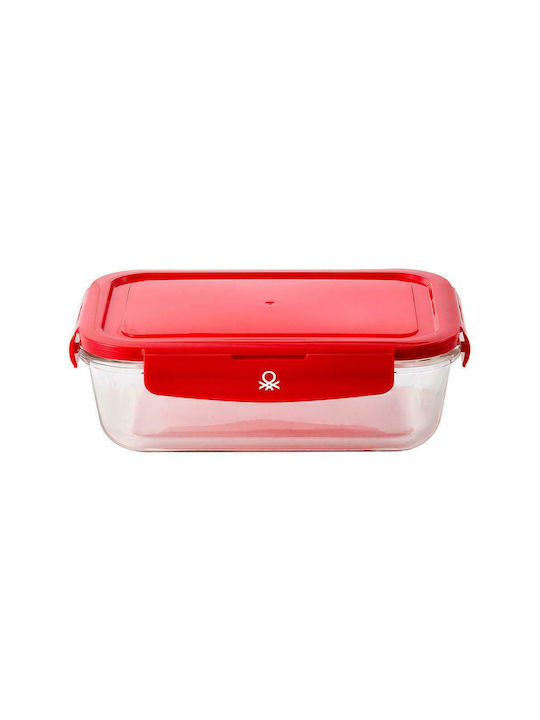 Benetton Rainbow Cutie pentru Mâncare Sticlă Roșu 840ml 1buc