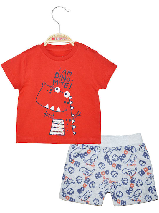 Energiers Kids Set with Shorts Summer 2pcs Red