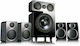 Wharfedale Set de difuzoare Home Cinema 5.1 DX-2 HCP 70W Negru