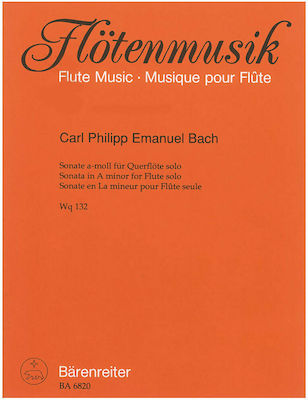 Barenreiter C.P.E. Bach - Sonata In A Minor, WQ 132 Παρτιτούρα για Πνευστά