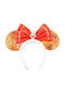 Loungefly Παιδική Στέκα Μαλλιών Ginger Bread Aop Patent Bow Heart με Φιόγκο Πορτοκαλί