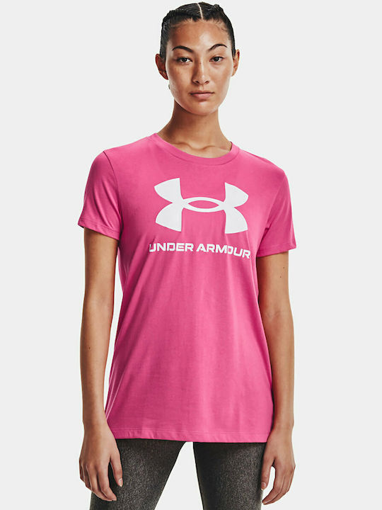 Under Armour Γυναικείο Αθλητικό T-shirt Bubble Gum