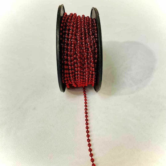 JK Home Decoration Crăciun Ghirlande Metalică Roșu 1buc