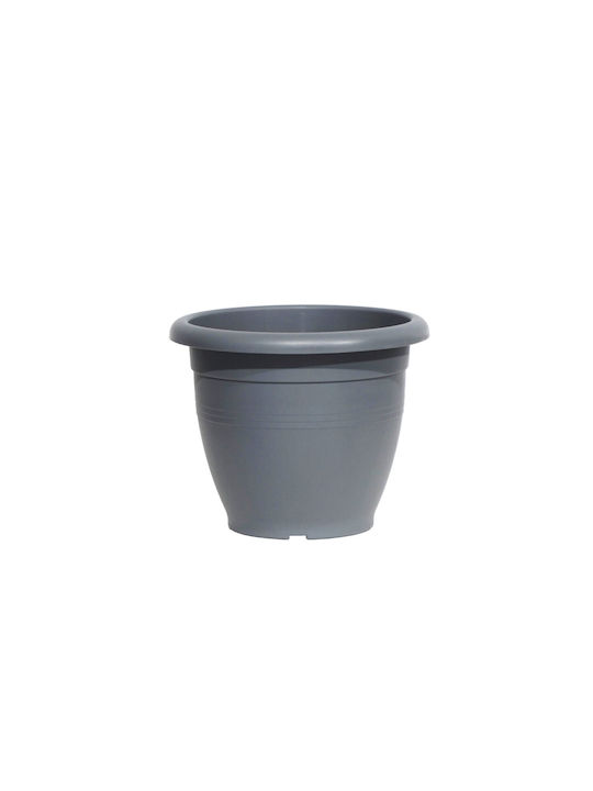 Viomes Terracotta Pot Plastic Titanium grey 32x32x26cm.