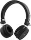 Streetz HL-BT400 Ασύρματα / Ενσύρματα On Ear Ακουστικά με 22 ώρες Λειτουργίας Μαύρα