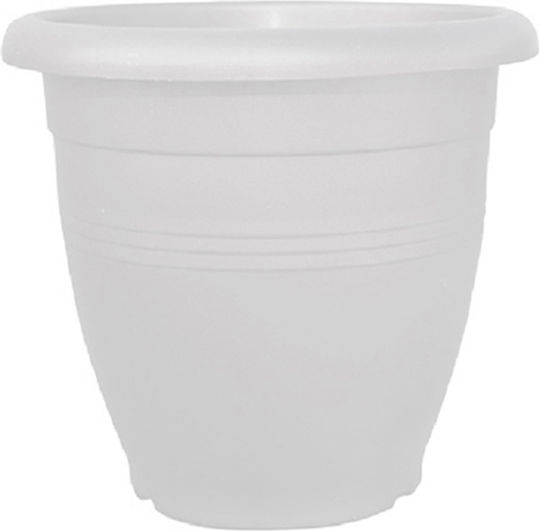 Viomes Terracotta Γλάστρα Πλαστική Μαρμαρί 25x25x21εκ.