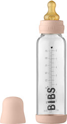 Bibs Glasflasche mit Silikonsauger für 0+, 0+ m, Monate Blush 225ml 1Stück 5004244