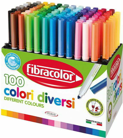 Fibracolor Colori Diversi Маркери за рисуване 5мм Дебели Комплект 100бр